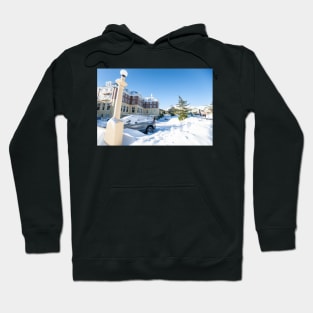 Blue sky after snow fall. Hoodie